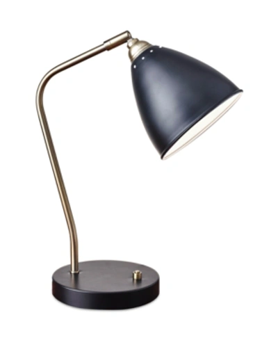 Adesso Chelsea Desk Lamp With Usb Port In Painted Black