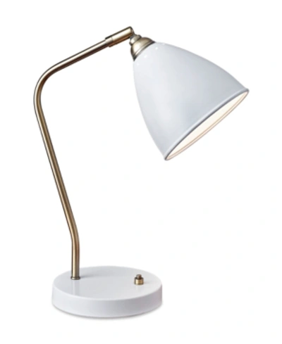 Adesso Chelsea Desk Lamp With Usb Port In White