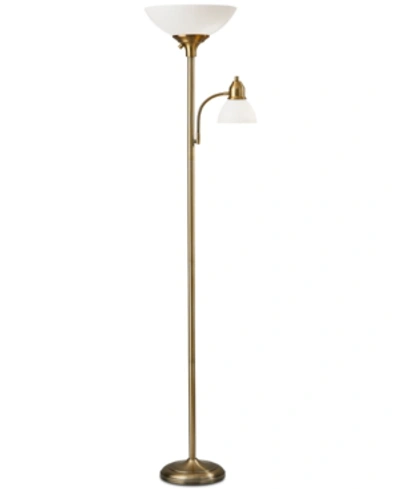 Adesso Glenn Combo Floor Lamp In Antique Bronze