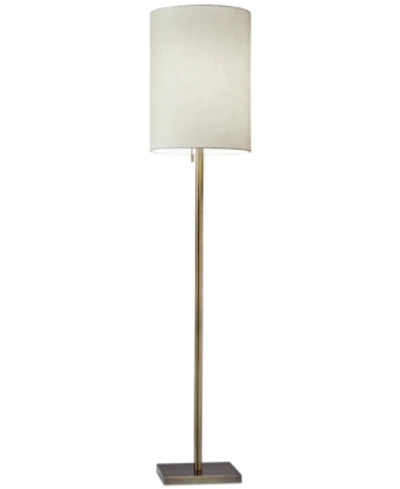 Adesso Liam Floor Lamp In Antique Brass