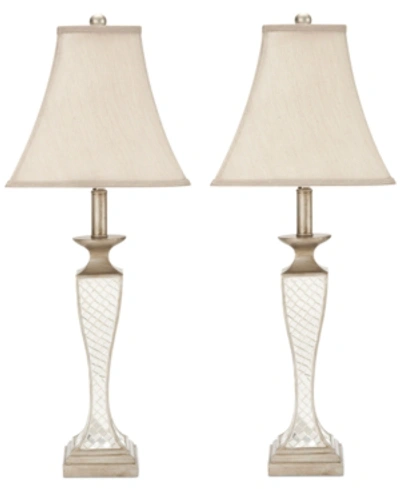 Safavieh Set Of 2 Kailey Glass Lattice Lamps
