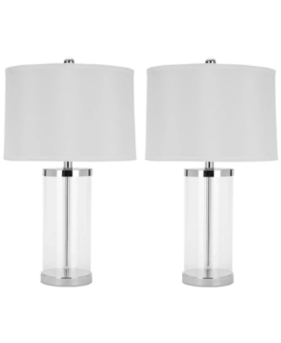 Safavieh Set Of 2 Jeanie Glass Table Lamps In Clear