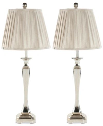 Safavieh Athena Set Of 2 Table Lamps In Silver