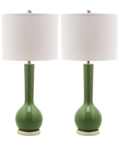 Safavieh Set Of 2 Mae Table Lamps In Green