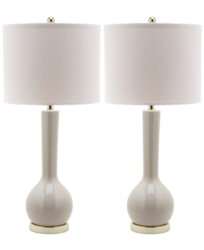 Safavieh Set Of 2 Mae Table Lamps In Light Grey