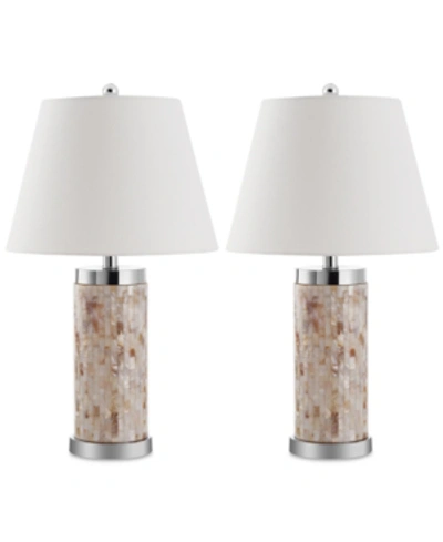 Safavieh Set Of 2 Diana Shell Table Lamps In Multi