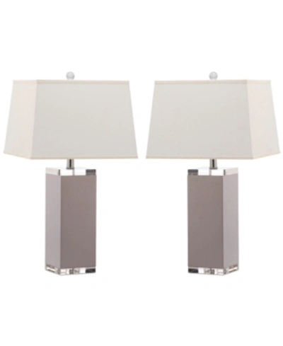 Safavieh Set Of 2 Deco Table Lamps In Grey