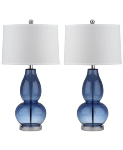 Safavieh Set Of 2 Mercurio Table Lamps In Blue