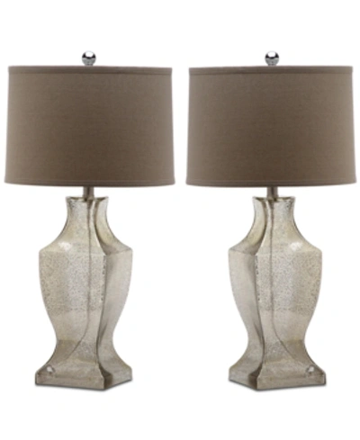 Safavieh Glass Bottom Set Of 2 Table Lamps In Bronze