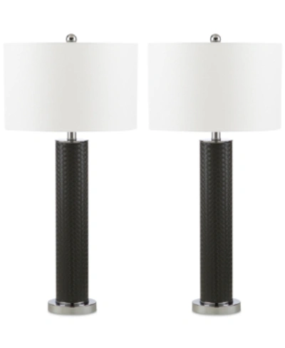 Safavieh Set Of 2 Ollie Table Lamps In Grey Woven
