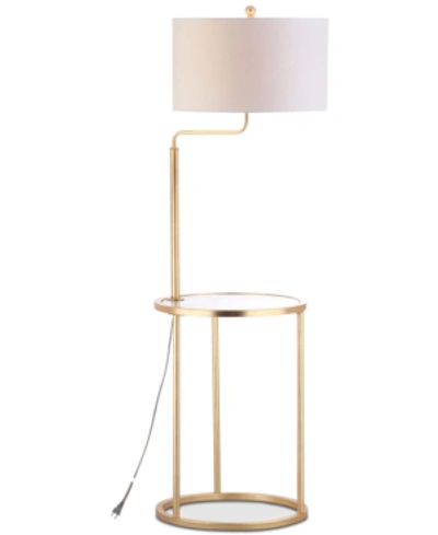 Safavieh Crispin Floor Lamp Side Table In Gold