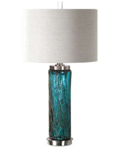 Uttermost Almanzora Blue Glass Lamp