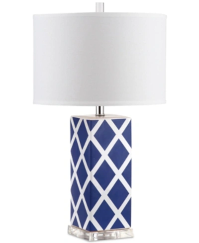 Safavieh Garden Lattice Table Lamp In Navy