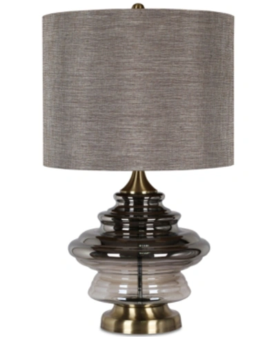 Harp & Finial Kimball Table Lamp In Dark Grey