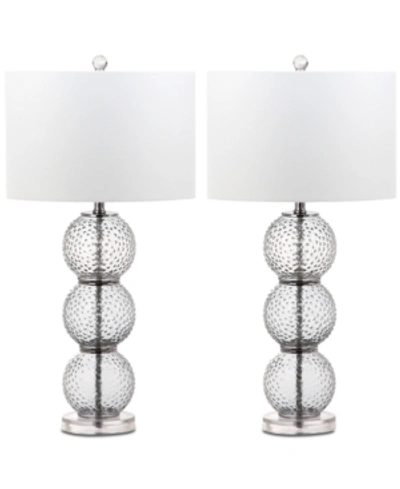 Safavieh Port Robert Set Of 2 Table Lamps In Smoke