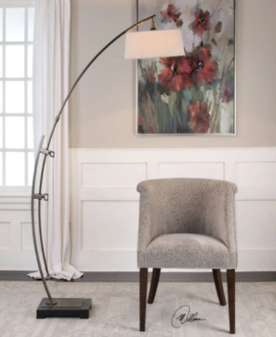 Uttermost Calogero Bronze Arc Floor Lamp In Open Misce