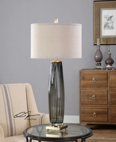 Uttermost Vilminore Gray Glass Table Lamp In Open Misce