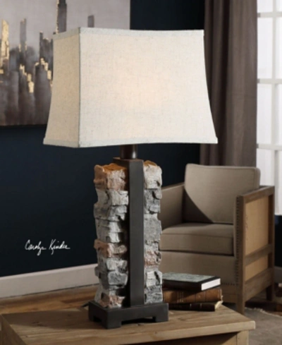 Uttermost Kodiak Stacked Stone Lamp In Open Misce