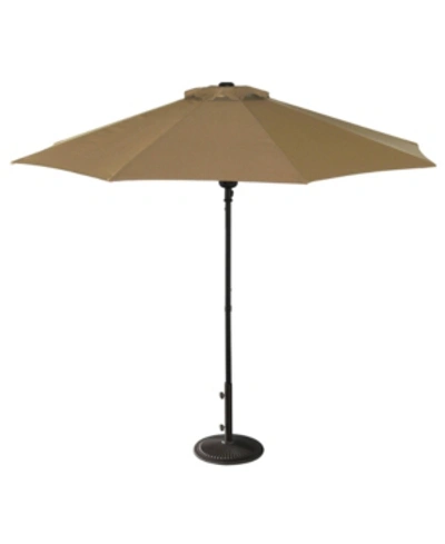 Blue Wave Cabo 9' Octagonal Market Umbrella With Olefin Canopy In Gray