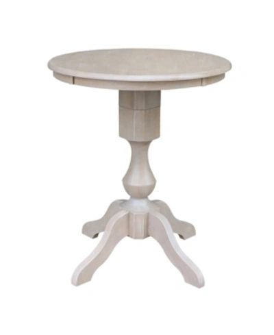 International Concepts 30" Round Top Pedestal Table- 34.9"h