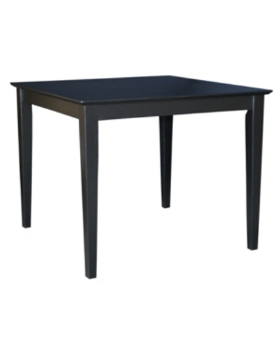 International Concepts Solid Wood Top Table In Charcoal