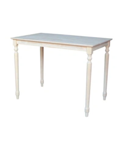 International Concepts Solid Wood Top Table - Turned Legs In No Color