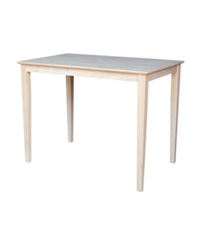 International Concepts Solid Wood Top Table - Turned Legs In No Color