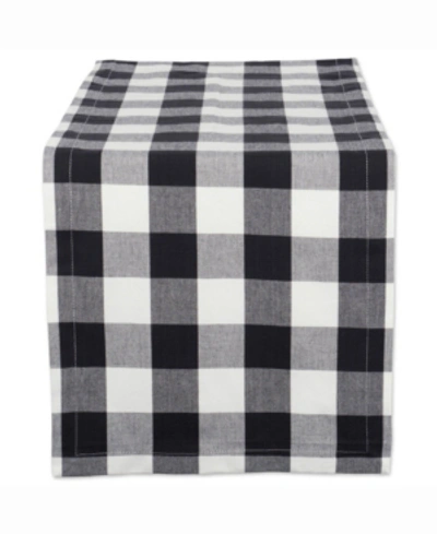 Design Imports Buffalo Check Table Runner In Black