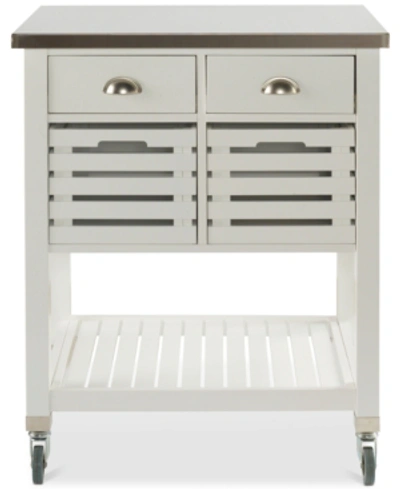 Linon Home Decor Robbin Kitchen Cart, White
