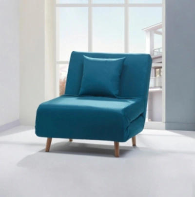 Gold Sparrow Vista Convertible Chair Bed In Teal