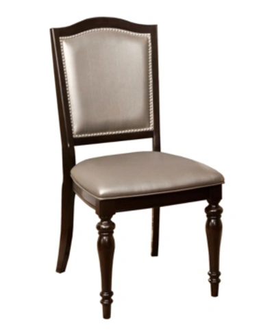 Furniture Raab Padded Side Chairs (set Of 2) In Dark Brown