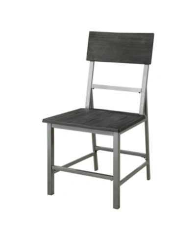 Furniture Belca Industrial Side Chair (set Of 2) In Silver