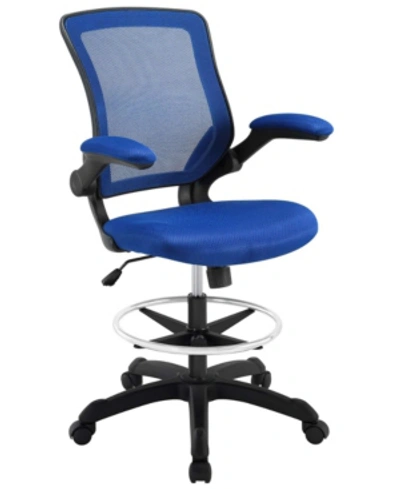 Modway Veer Drafting Chair In Blue
