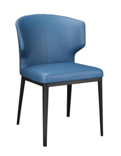 Moe's Home Collection Delaney Side Chair Steel Blue-set Of Two