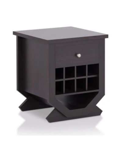 Furniture Of America Stilla Wine Rack End Table In Dark Brown