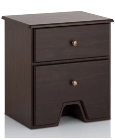 Furniture Of America Closeout Puleo 2 Drawer End Table In Dark Brown