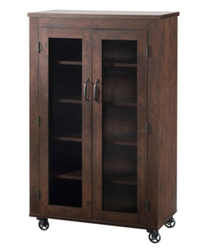 Furniture Of America Alesia Shoe Cabinet With Casters In Brown