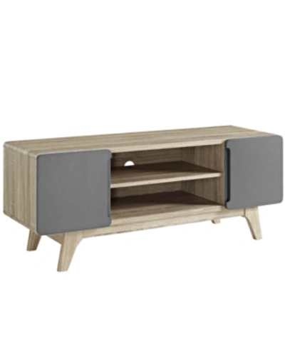 Modway Tread 47in Tv Stand In Natural Gray