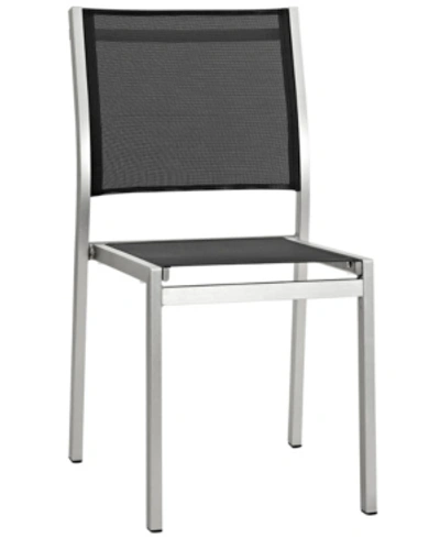 Modway Shore Outdoor Patio Aluminum Side Chair Black