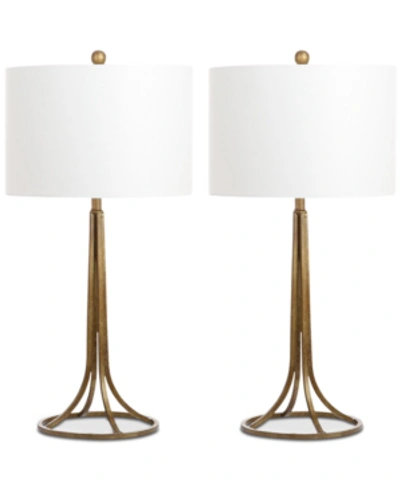 Safavieh Mckenna Set Of 2 Table Lamps In Antique Brown