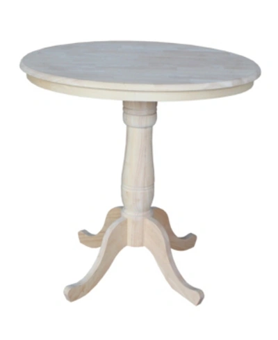 International Concepts 30" Round Top Pedestal Table- 34.9"h In No Color