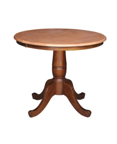 International Concepts 36" Round Top Pedestal Table In Light Brown