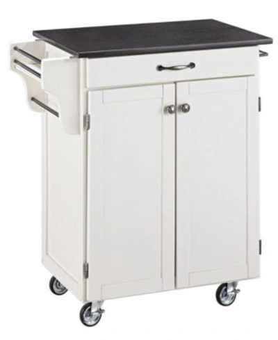 Home Styles Cuisine Cart Granite Top In Open White