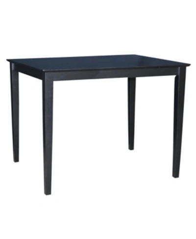 International Concepts Solid Wood Top Table In Charcoal