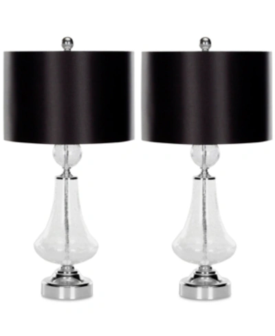 Safavieh Set Of 2 Mercury Crackle Table Lamps In Clear