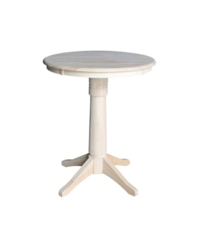 International Concepts 30" Round Top Pedestal Table- 34.9"h