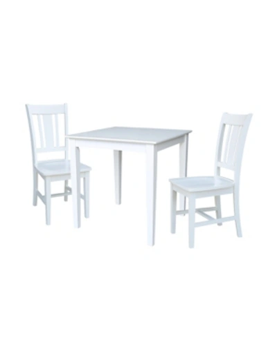 International Concepts 30x30 Dining Table With 2 San Remo Chairs