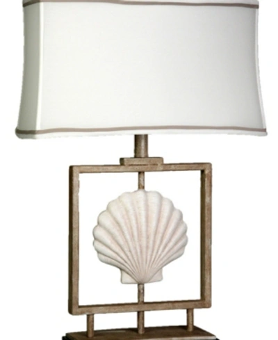 Stylecraft Fabric Shade Table Lamp In Sand