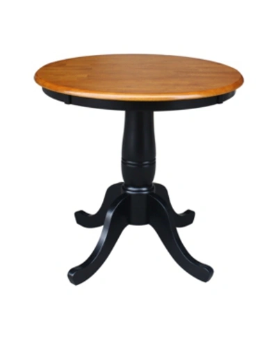 International Concepts 36" Round Top Pedestal Table - 34.9"h In Honey Brown