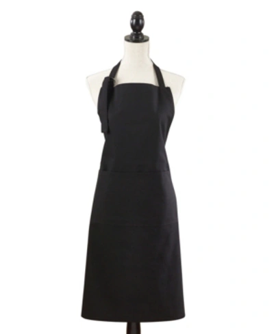 Saro Lifestyle Classic Cuisine Denim Pocket Apron In Black